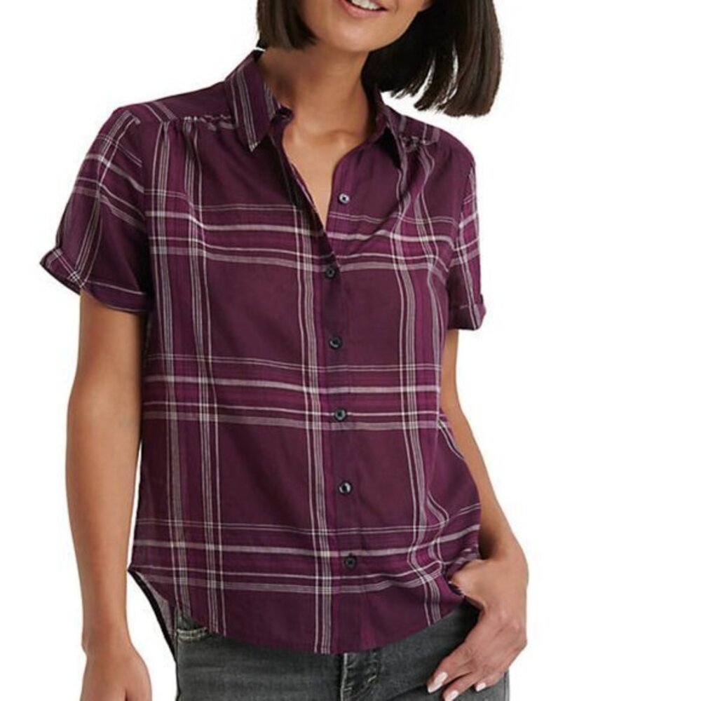 Lucky Brand Plaid Button Front Shirt. XS